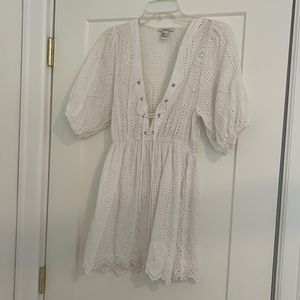 Lace up swim coverup